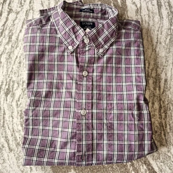 J. Crew Men's Long-Sleeve Flex Casual Shirt 🆕 Size Large - Picture 2 of 2